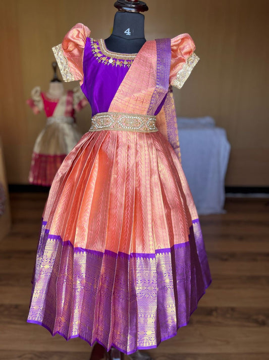 Purple Elegance Semi silk Lehenga