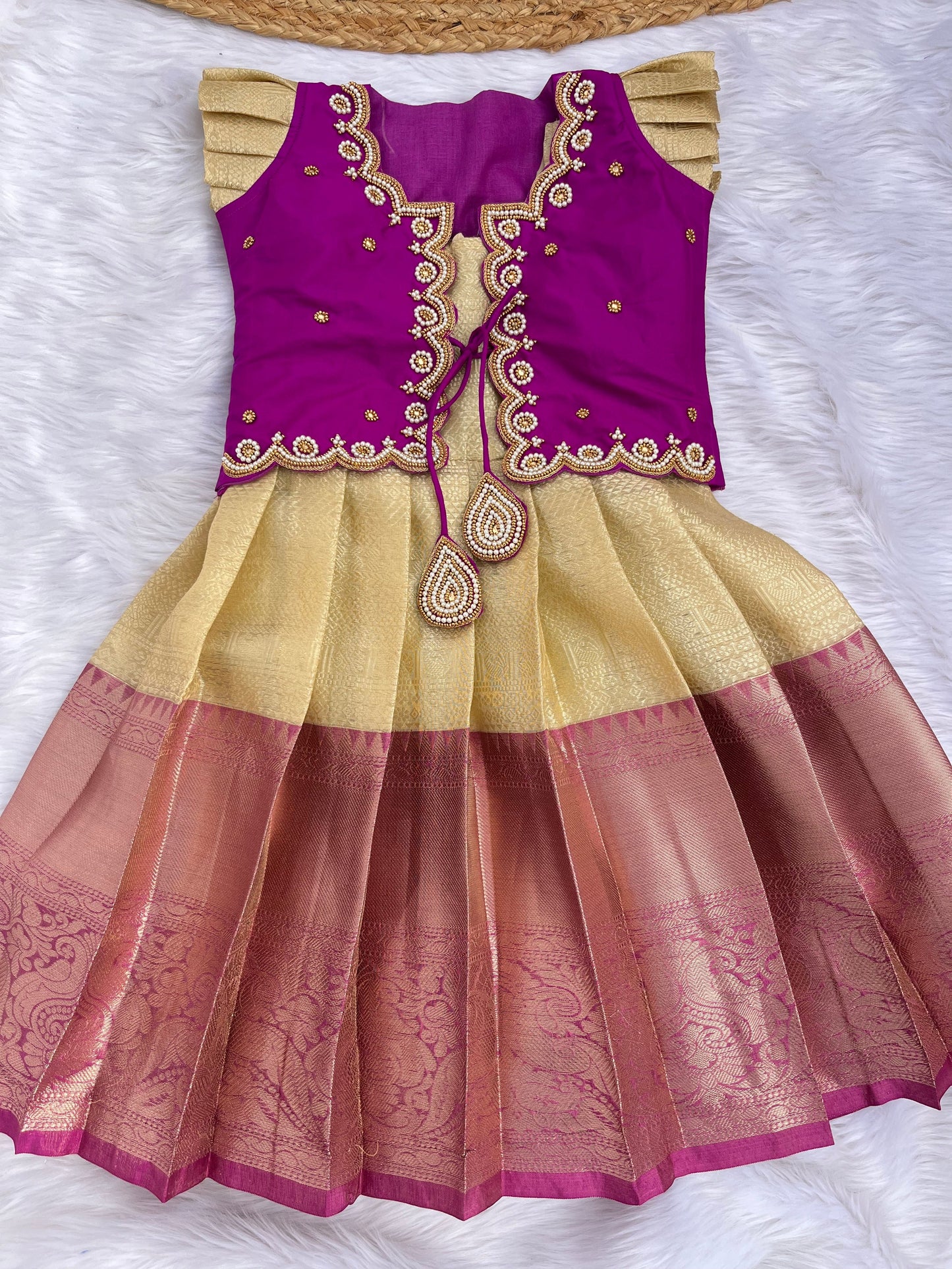 Butterfly : Premium Aari Work Lehenga