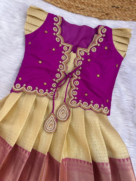 Butterfly : Premium Aari Work Lehenga