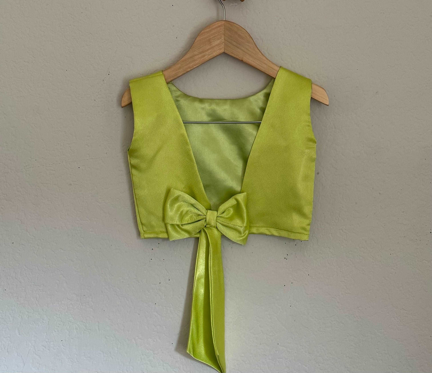 Plain Satin Sleeveless Crop Top and Printed Satin Skirt | 4-5 Yrs - Kalas Couture