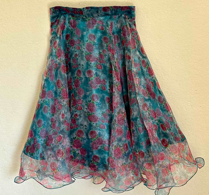 Elegant Organza Skirt with Velvet Crop Top | 5-6 Yrs - Kalas Couture