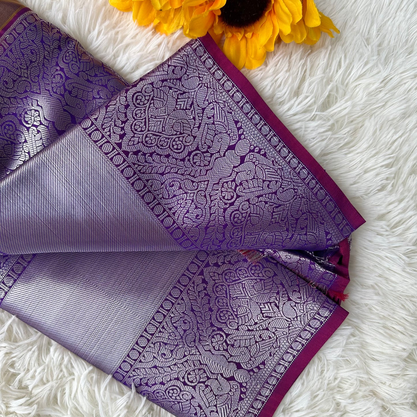 Elegant Essence: Soft Semi Silk Saree in Light Brown with Flower Buttas