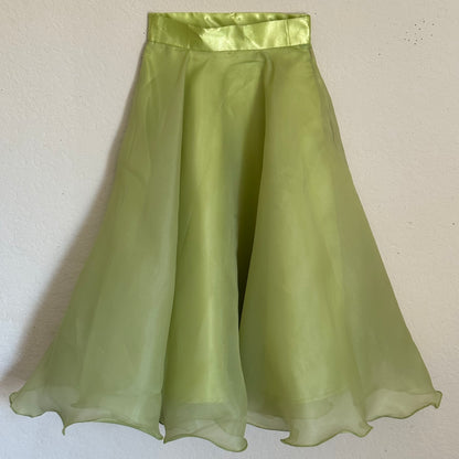 Stylish Cape Collar Crop Top with Organza Circular Skirt | 3-4 Yrs - Kalas Couture